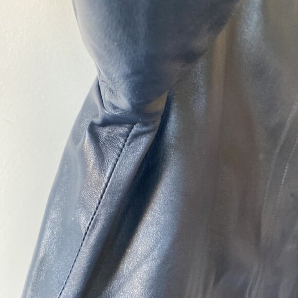 NWOT Rana Piel navy blue leather jacket - Picture 7 of 7